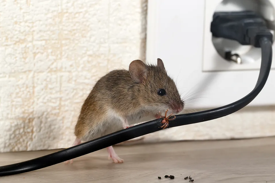 mouse eating wire